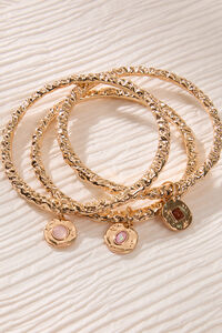 Golden Coast Hammered Bangle Set Detail 2 - Altar'd State