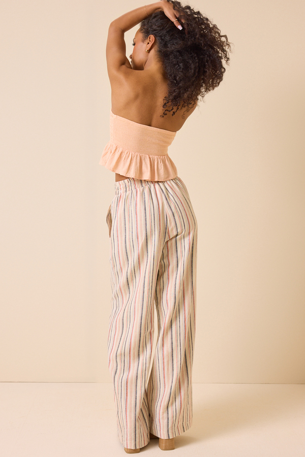 Rylen Stripe Linen Pant Detail 5 - Altar'd State