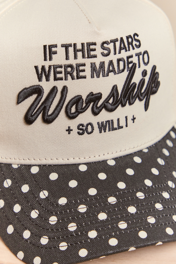 Stars Worship Polka Dot Trucker Hat Detail 2 - Altar'd State