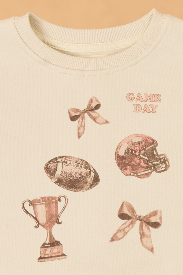 Gia Gameday Bow Sweatshirt Detail 3 - Altar'd State