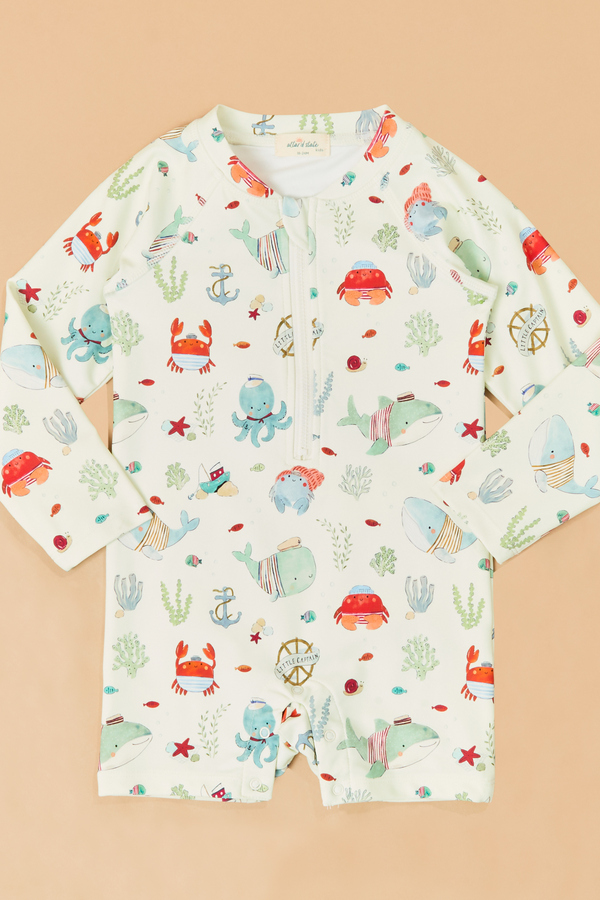 Sailor Sea Romper Swimsuit Detail 3 - Altar'd State