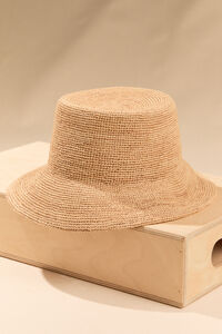 Chloe Raffia Bucket Hat Detail 2 - Altar'd State