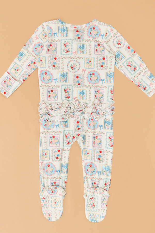 Finley Floral Patchwork Footie Detail 4 - Altar'd State