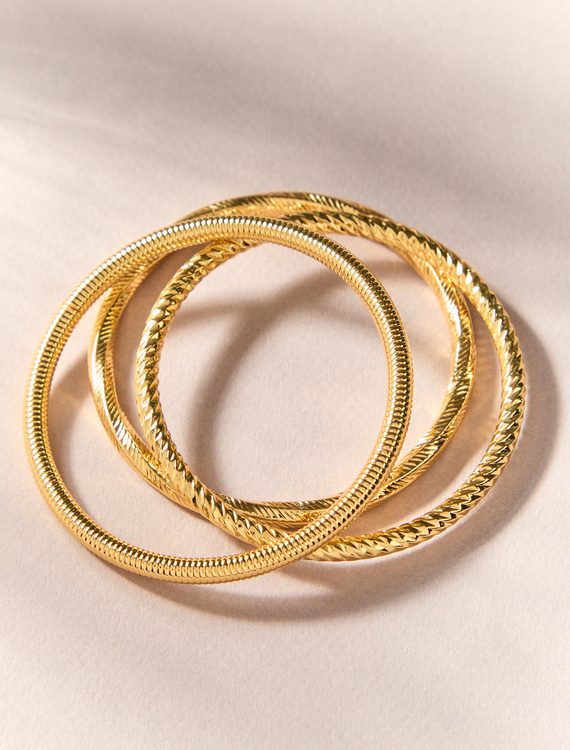 Textured Bangles 3 Pack Detail 2 - Altar'd State