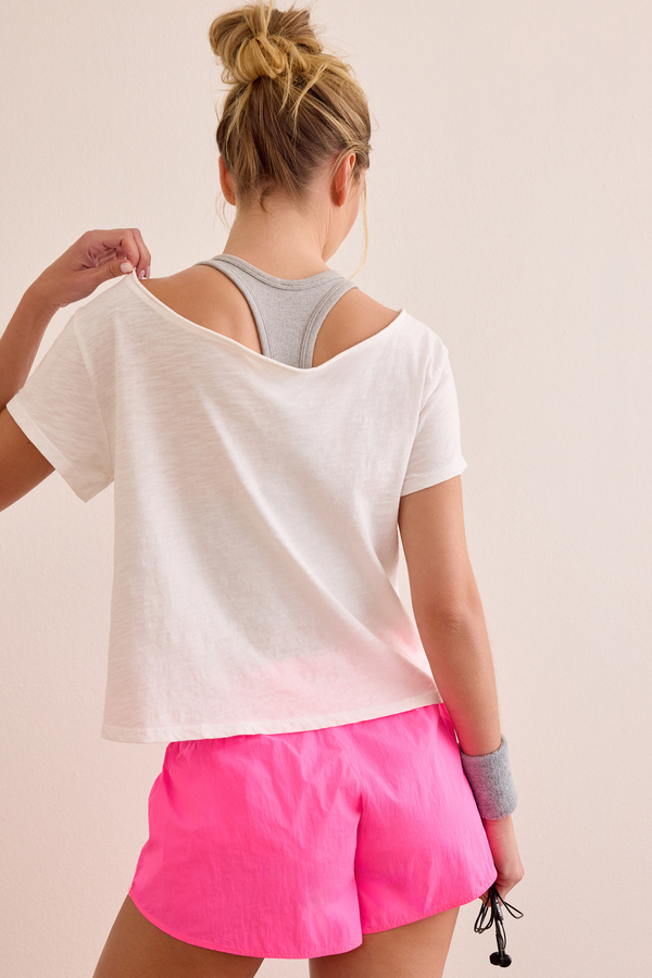 All In Off The Shoulder Tee Detail 5 - Altar'd State