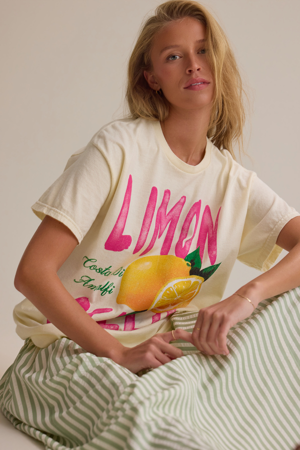 Limoncello Oversized Tee Detail 3 - Altar'd State