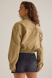 Faith Twill Bomber Jacket Detail 6 - Altar'd State