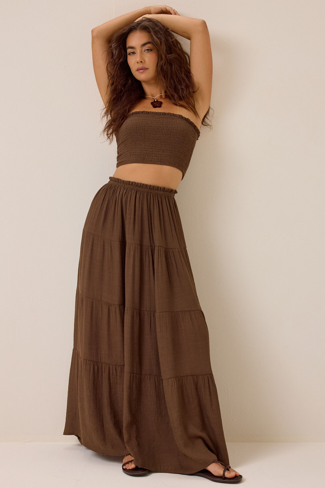 Tate Tiered Flowy Maxi Skirt