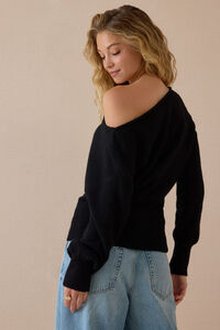 Marisol Boatneck Banded Hem Sweater Detail 6 - Altar'd State