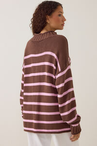 Carolyn Mock Neck Striped Sweater Detail 6 - Altar'd State