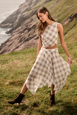 Marin Plaid Asymmetrical Top - Altar'd State