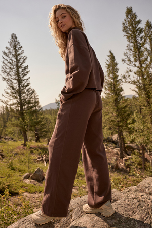 Varsity Wide Leg Sweat Pant - Altar'd State - 