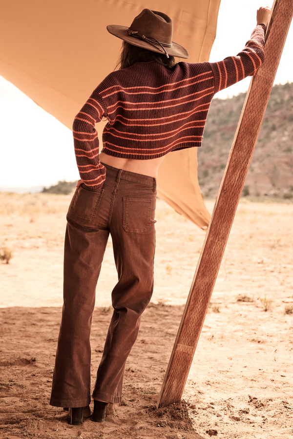 Bretta Multi Stripe Crop Sweater Detail 5 - Altar'd State