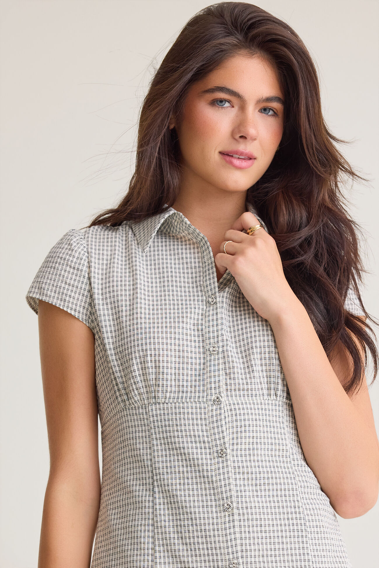Hallee Plaid Mini Dress