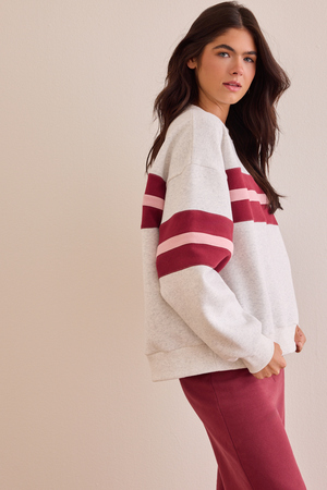 Power Stripe Fleece Pullover - Altar'd State
