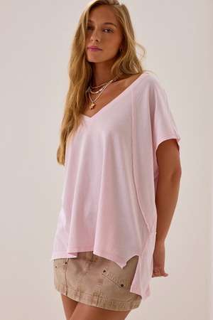 Rane Oversized V-Neck Tee - Altar'd State - 