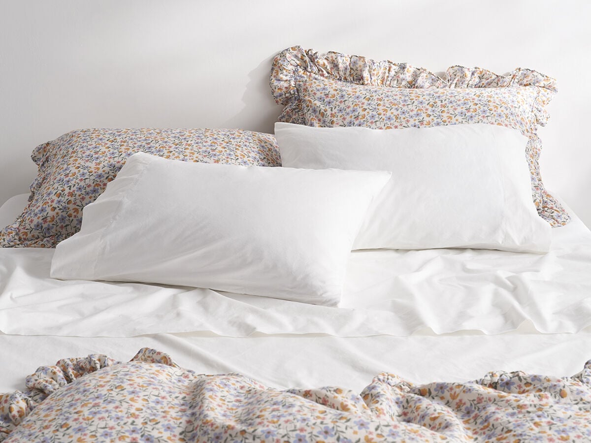 Organic Cotton Percale Sheet Set (white)-Queen