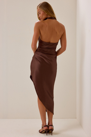Gaia Satin Maxi Dress - Altar'd State - 