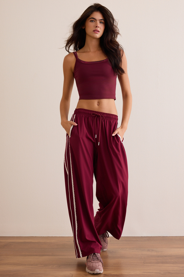 Relay Lace Stripe Pant Detail 2 - Altar'd State