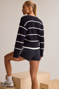 Sideline Stripe Pullover Detail 5 - Altar'd State