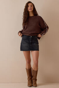 Lenora Contrast Stich Sweater Detail 3 - Altar'd State