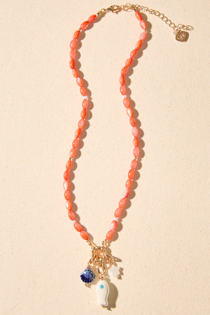 Enamel Fish Beaded Necklace - Altar'd State - 