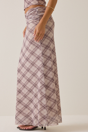 Felicia Plaid Maxi Skirt - Altar'd State - 