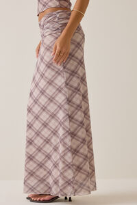 Felicia Plaid Maxi Skirt Detail 3 - Altar'd State