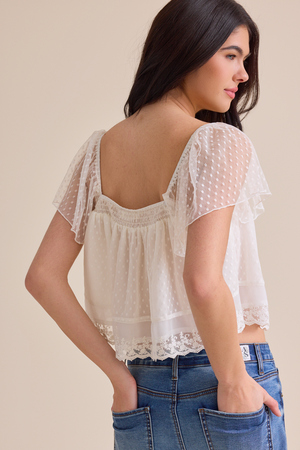 Camillia Lace Bib Top - Altar'd State - 