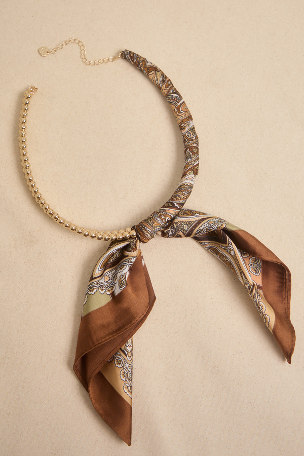 Fiona Scarf-Wrapped Necklace - Altar'd State