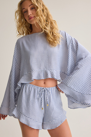 Elliann Stripe Boho Top - Altar'd State - 