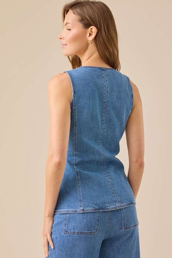 Lyra Denim Vest Detail 6 - Altar'd State