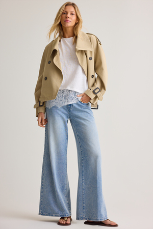 Elowen Cropped Trench Jacket - Altar'd State - 