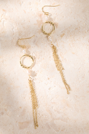 Pearl Halo Dangle Earrings - Altar'd State - 
