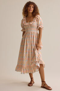 Ember Floral Ruffle Sleeve Mama Dress Detail 4 - Altar'd State