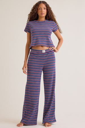 Channing Striped Brushed Rib Lounge Pant - Altar'd State - 
