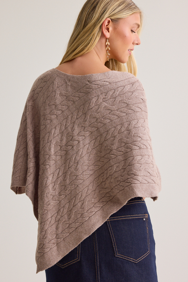 Constance Cable Knit Poncho Detail 7 - Altar'd State