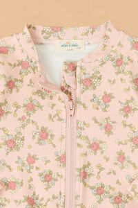Edith Rose Long Sleeve Ruffle Leg Swimsuit Detail 4 - Altar'd State
