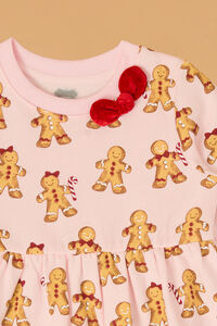 Jeanie Gingerbread Sweatshirt Dress Detail 2 - Altar'd State