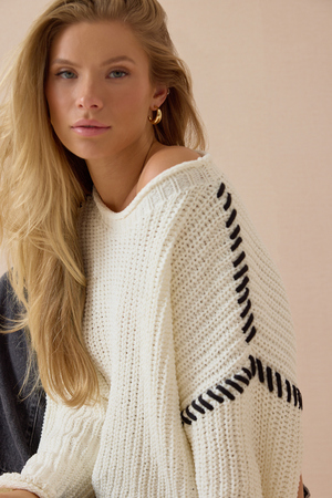 Violetta Whipstitch Pullover Sweater - Altar'd State - 