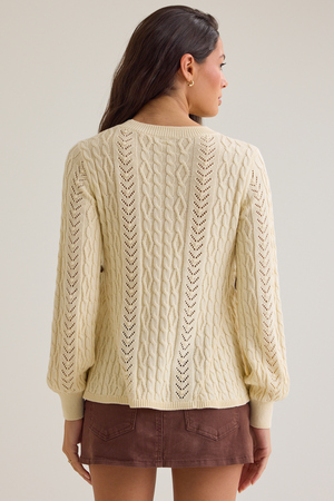 Christi Bow Knit Sweater - Altar'd State - 