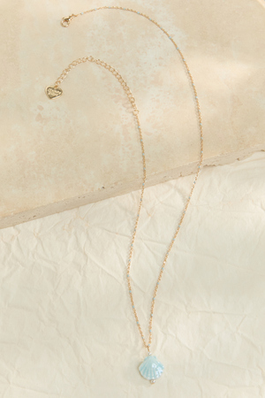 Azure Shell Pendant Necklace - Altar'd State - 