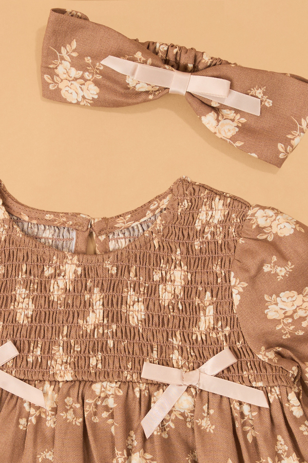Elise Floral Puff Sleeve Baby Dress Detail 2 - Altar'd State