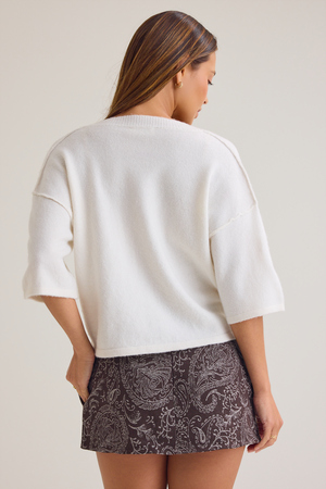 Kiley Short Sleeve Cardigan - Altar'd State - 