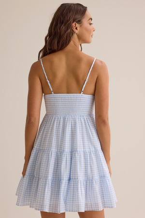 Macy Gingham Mini Dress - Altar'd State - 