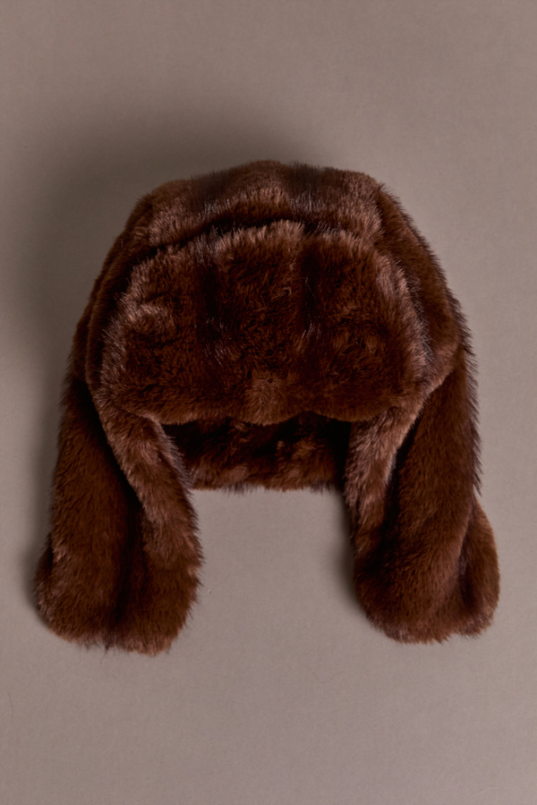 Hazelnut Plush Trapper Hat - Altar'd State