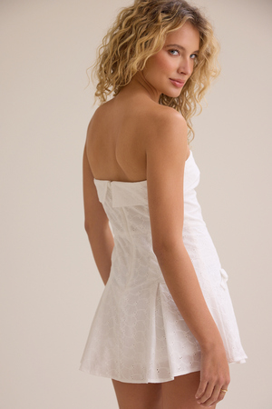 Kaybrie Strapless Bow Romper - Altar'd State - 