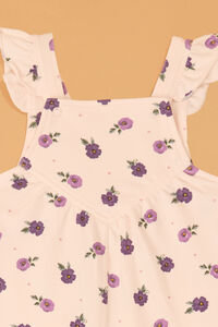Janie Floral Flutter Overalls Detail 2 - Altar'd State