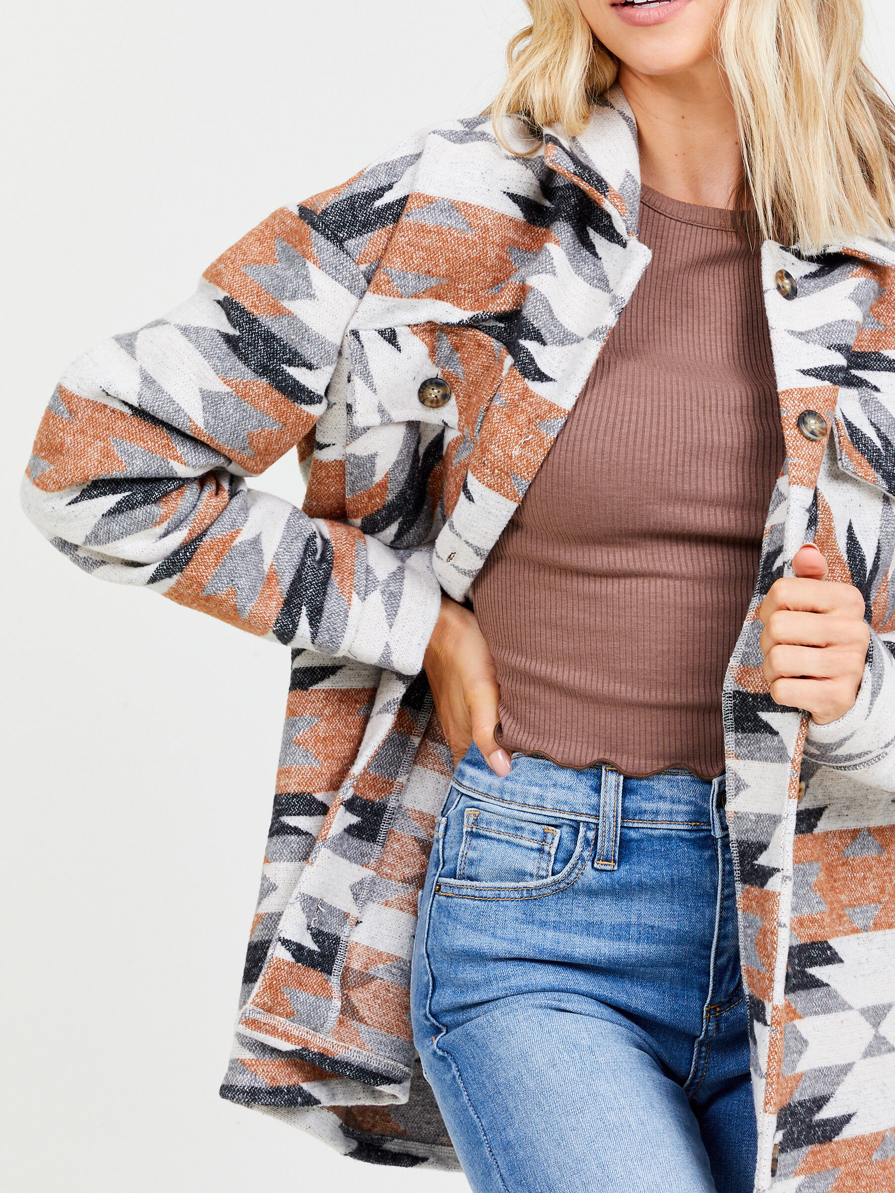 Aztec Woven Shacket | Altar'd State