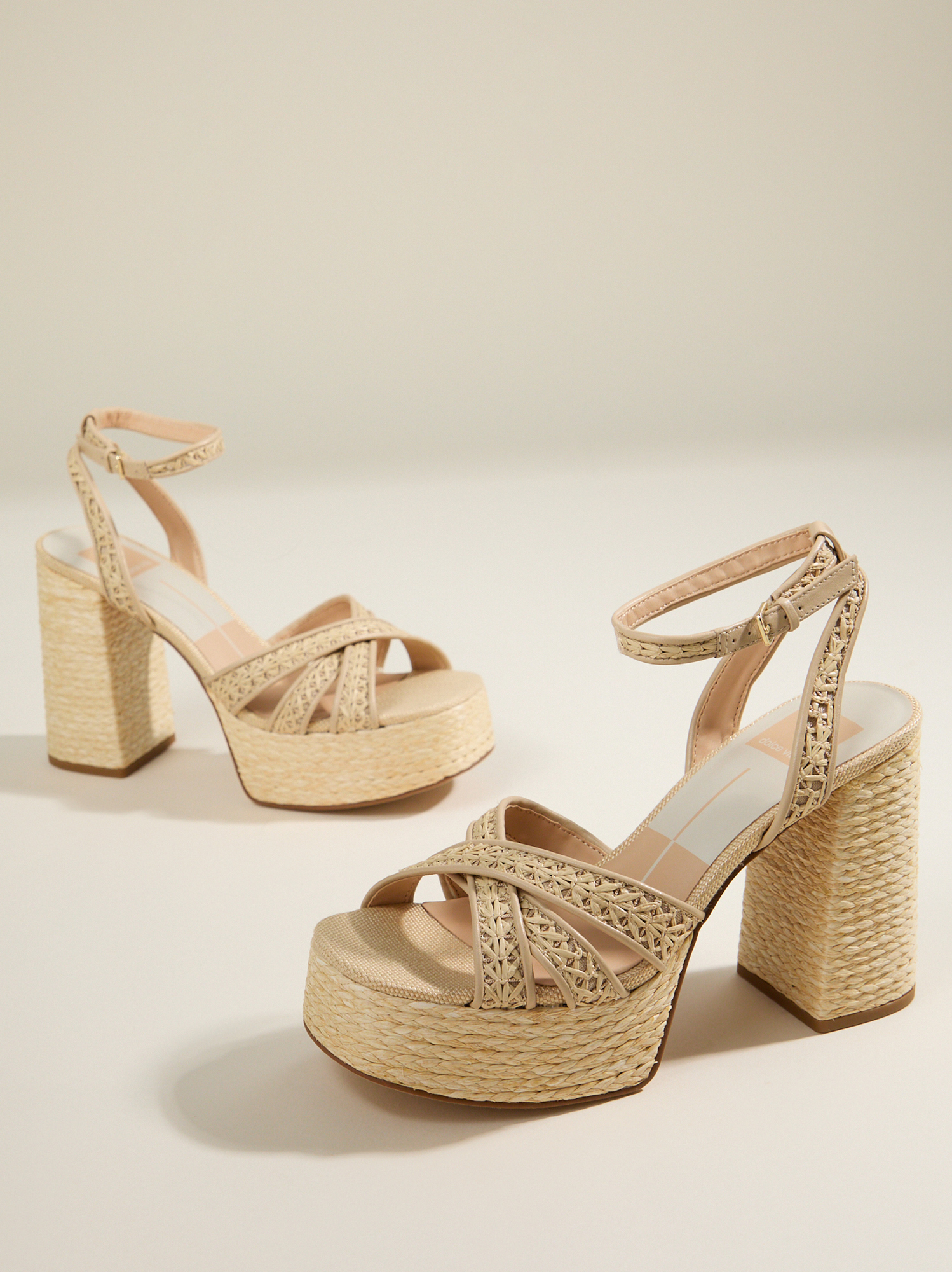 Danila Woven Block Heel in Natural | Altar'd State